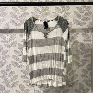 Anthropologie striped 3/4 sleeve t shirt